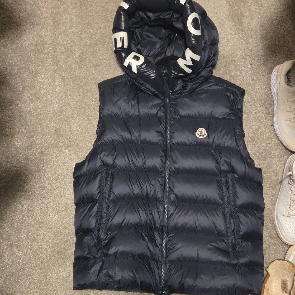 Moncler Men's Navy Puffer Vest